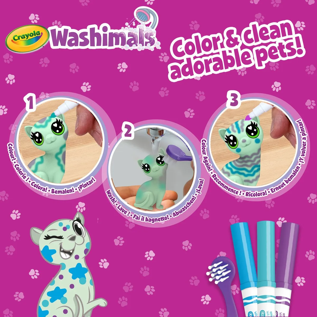 Crayola Washimals Hobbypakket - 7 Stuks Veelkleurig