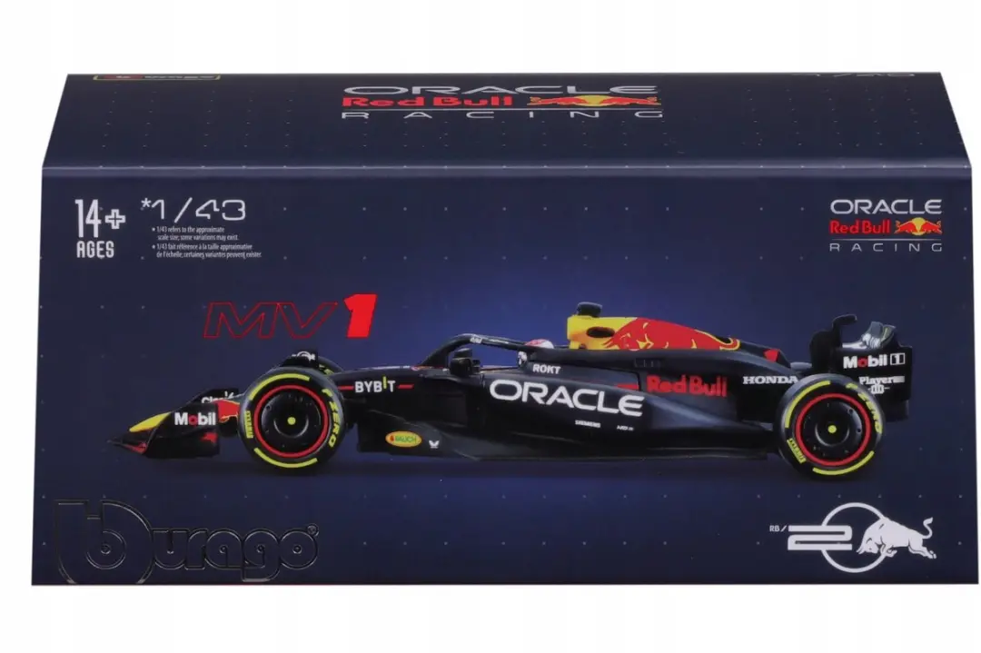 Bburago RB20 F1 Max Verstappen 2024 1:43 Modelauto - Blauw - afbeelding 4 van 5