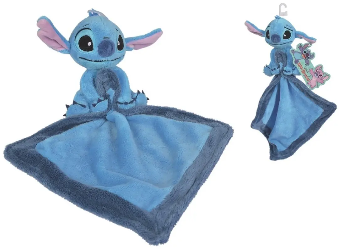 Simba Disney Lilo & Stitch Stitch Knuffeldoek 37cm - Blauw - afbeelding 4 van 4