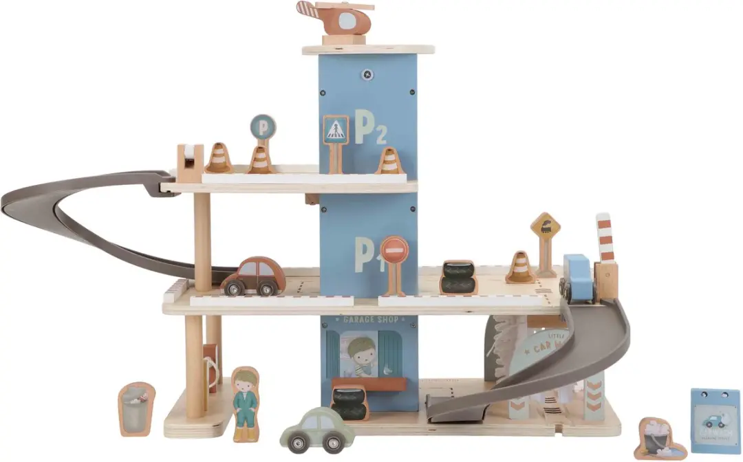 Little Dutch Garage Hout - Blauw - afbeelding 3 van 6