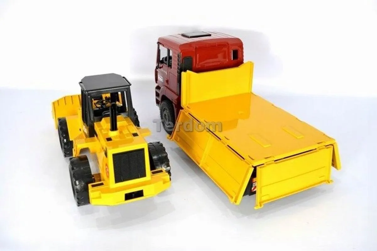 Bruder MAN Kiepwagen met Wiellader 1:16 - Rood/Geel