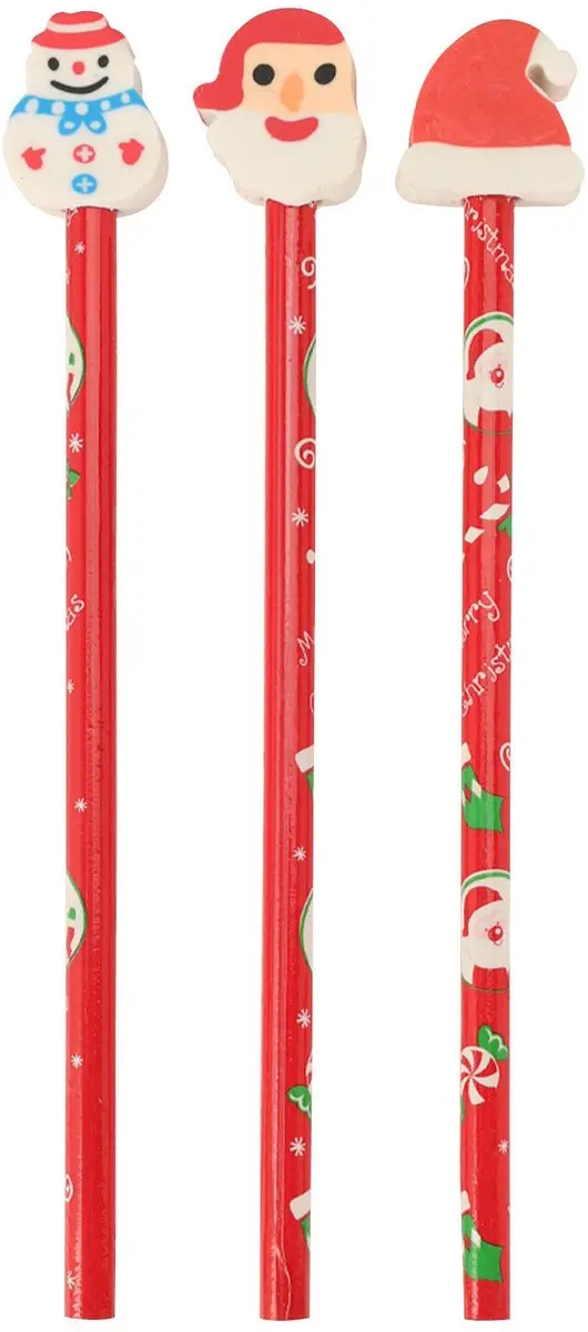 Koopman Kerstpotlood met Gum - 3 Stuks Multi - afbeelding 2 van 3