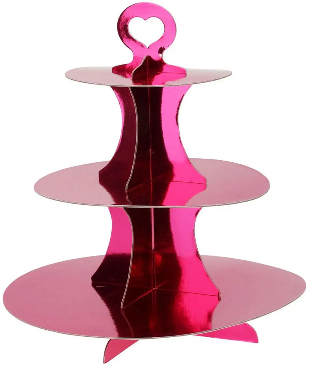 Etagere Karton 3 Laags Roze