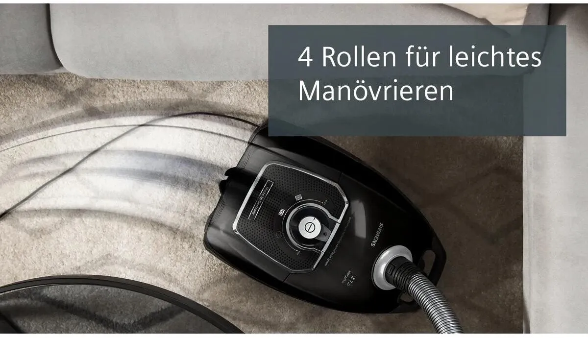 Siemens VSZ7X500 Trommelstofzuiger 650W - 5L Zwart