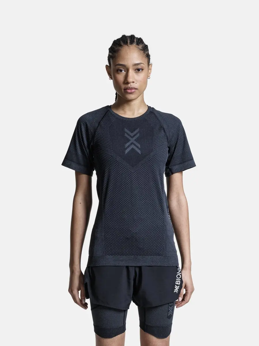 X-Bionic Xceed Hardloopshirt Dames - S - X Zwart/Rhinogrijs - afbeelding 5 van 6