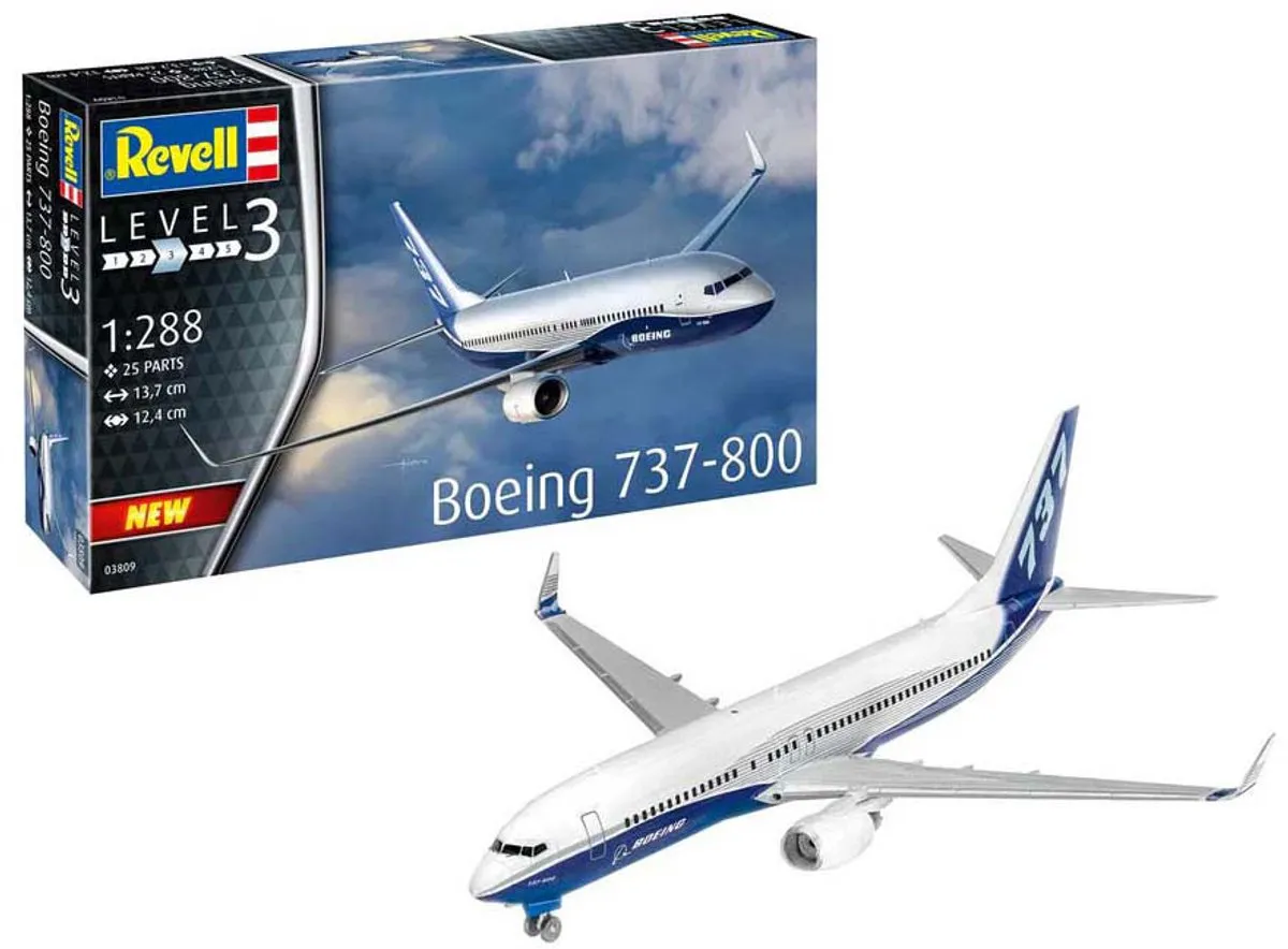 Revell Boeing 737-800 Modelbouwpakket 1:24 - 25 Onderdelen - Multi