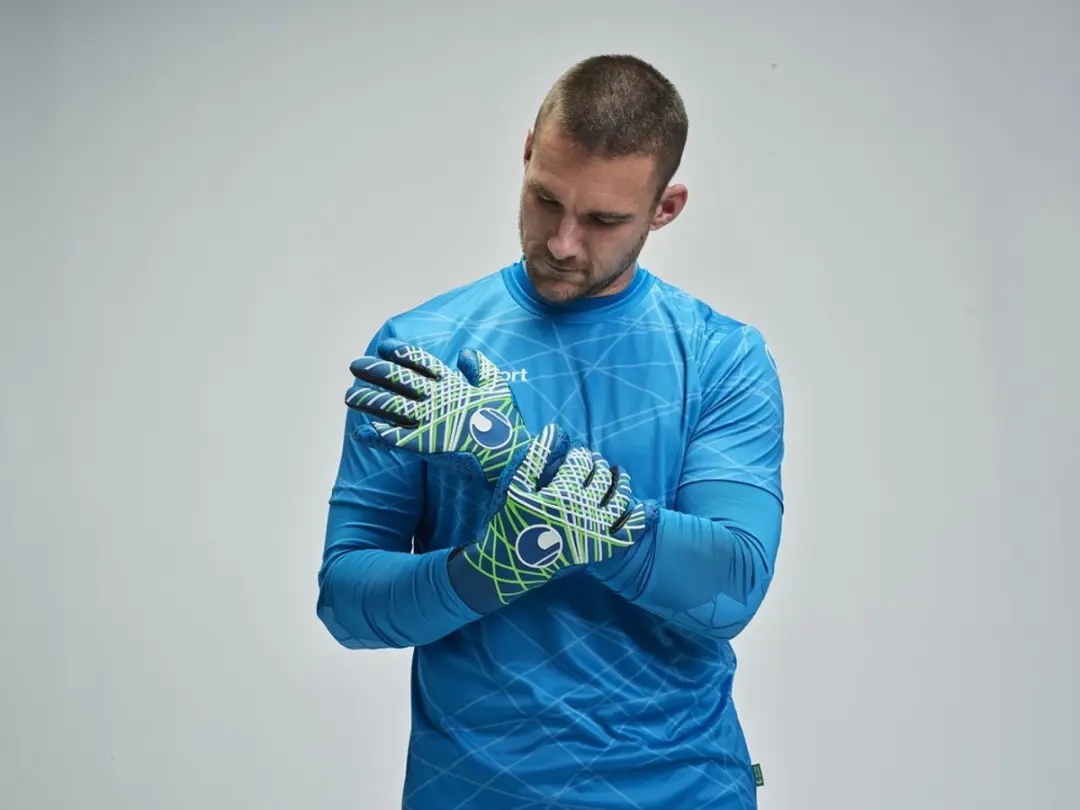 Uhlsport Aquagrip HN Keepershandschoenen - Maat 12 - Pacific Blue - afbeelding 2 van 6