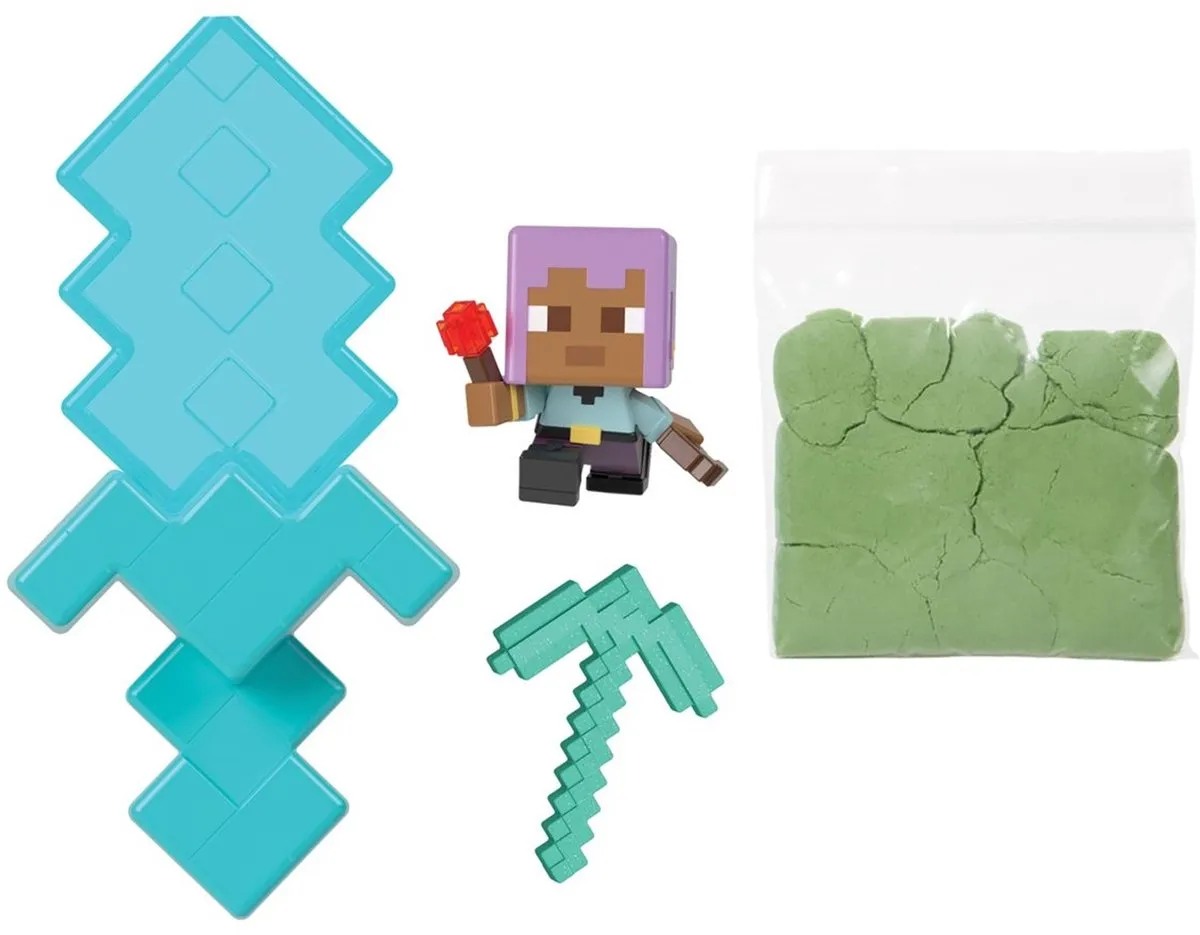 Mattel Minecraft Mini Mode Mining Figure JCD12 - Multicolor