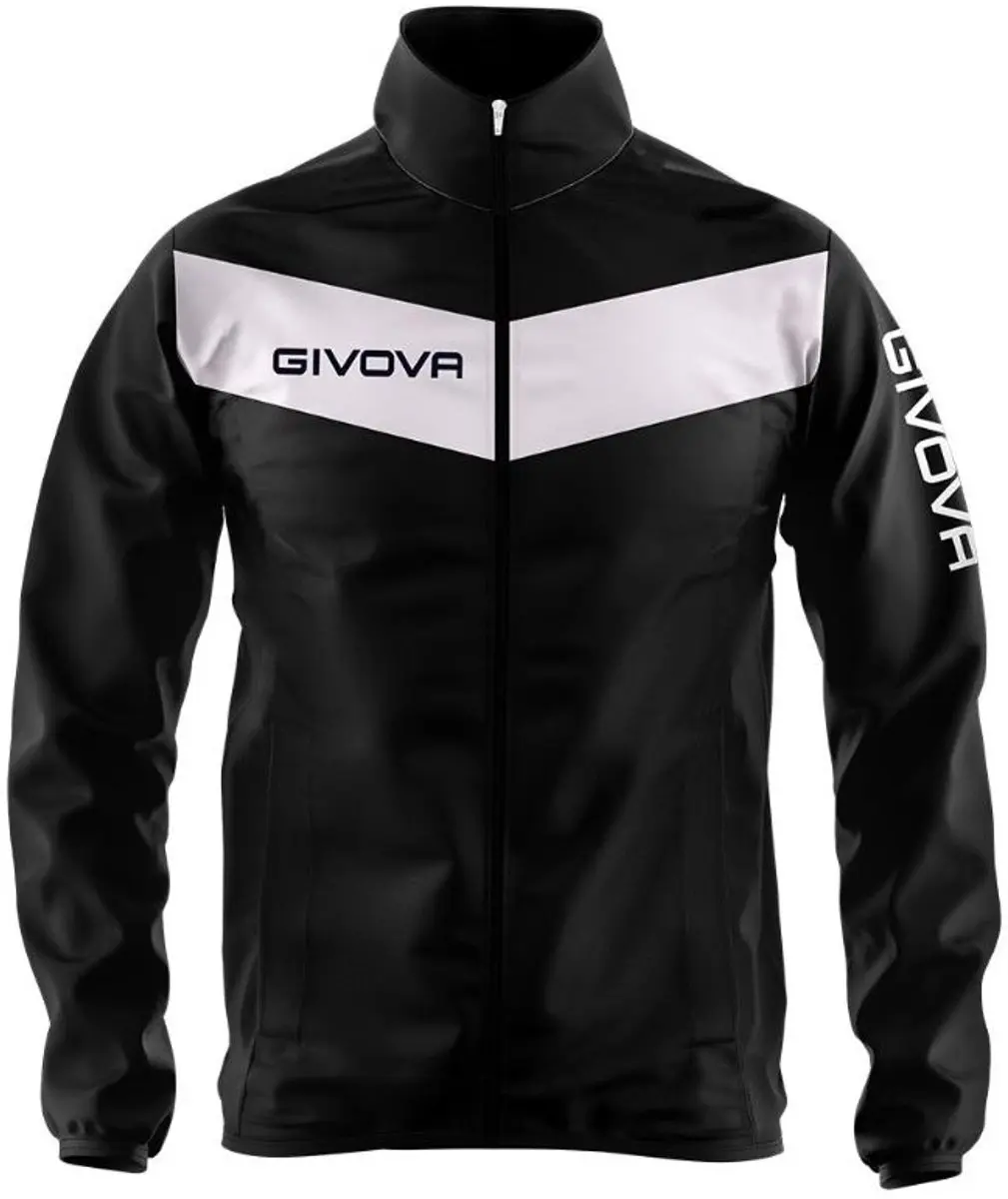 Sportjas Givova Rain Nero-bianco Zwart