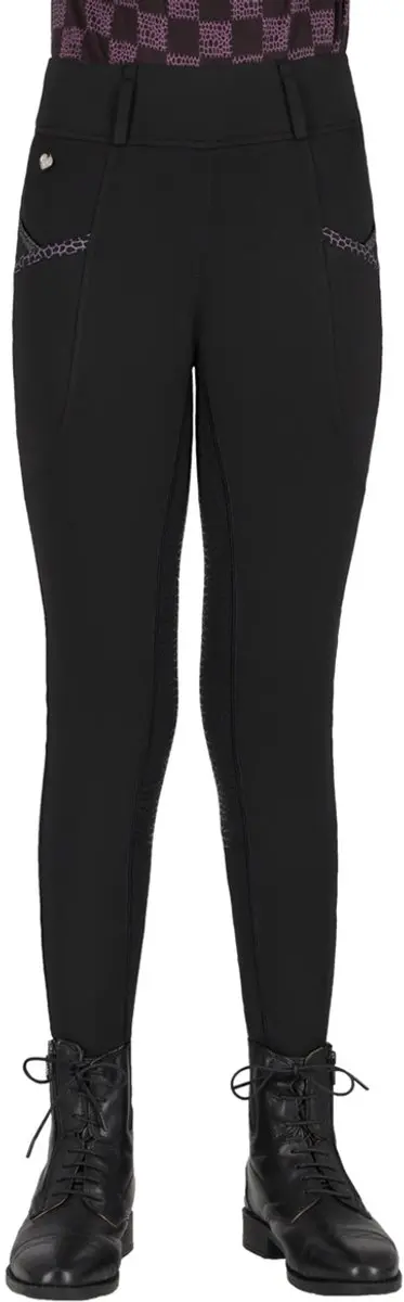 Qhp Paardrijlegging Qhp Lize Full Grip Kids Zwart