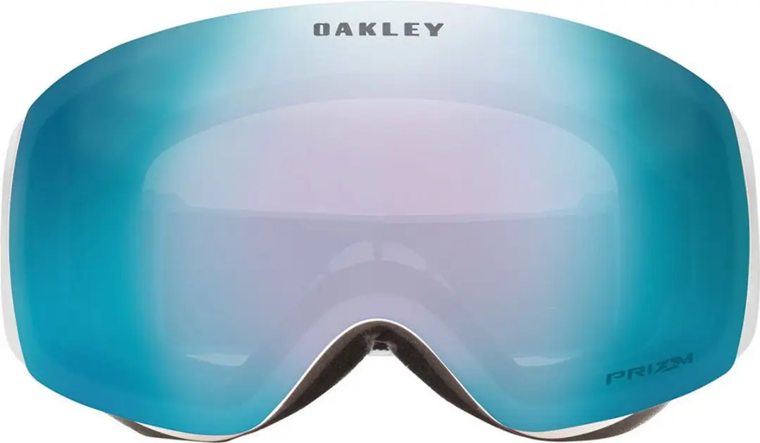 Oakley Skibril Unisex - Blauwe Lens - Wit/Zwart