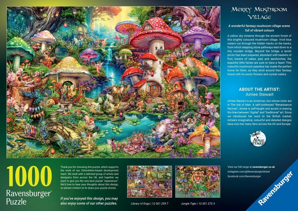 Ravensburger Merry Mushroom Village Puzzel 1000 Stukjes - Meerkleurig