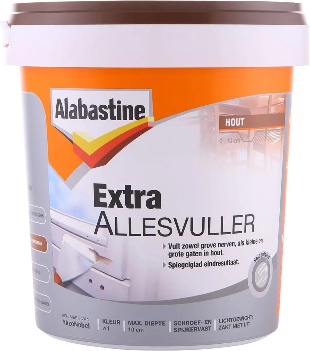 Alabastine Extra Allesvuller Hout 500ml - Wit
