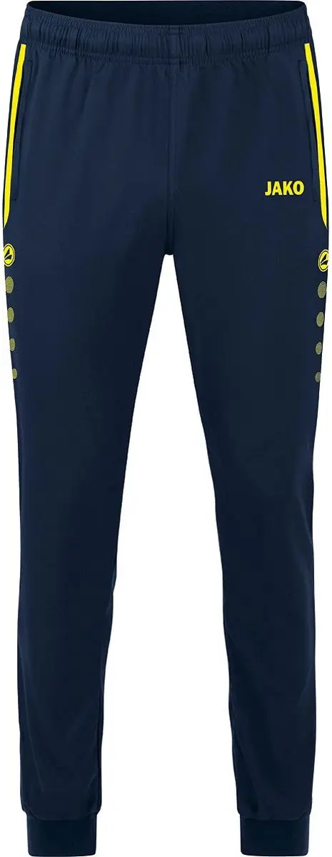 JAKO Allround Vrijetijdsbroek Kinderen 128 - Marine/Fluogeel