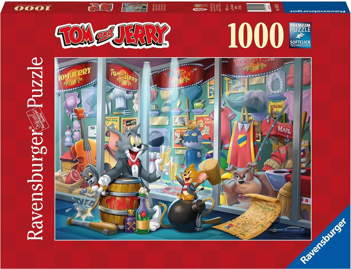 Ravensburger Tom and Jerry Hall Of Fame Legpuzzel 1000 Stuks - Multicolor