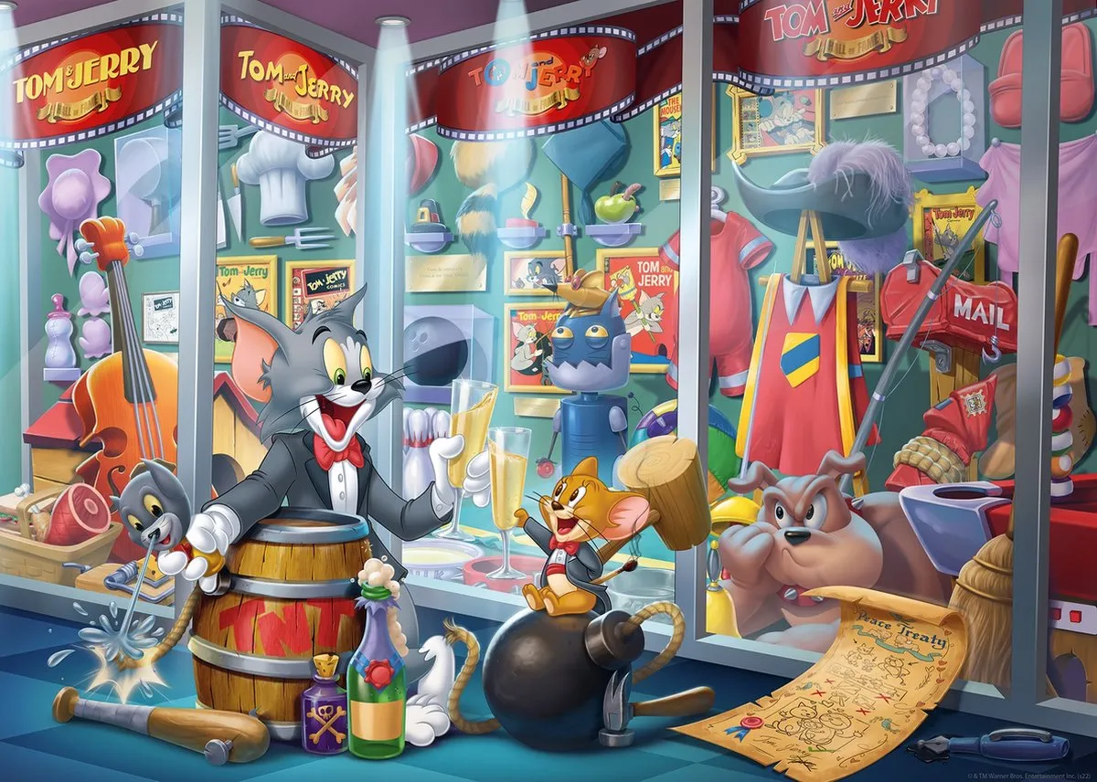 Ravensburger Tom and Jerry Hall Of Fame Legpuzzel 1000 Stuks - Multicolor