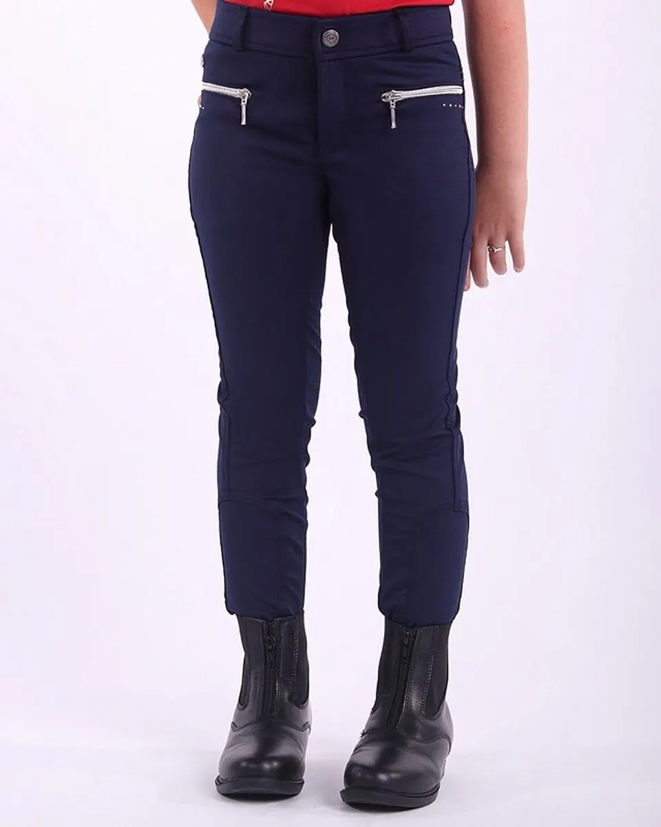 QHP Rijbroek Tanya Full Grip Kids Navy