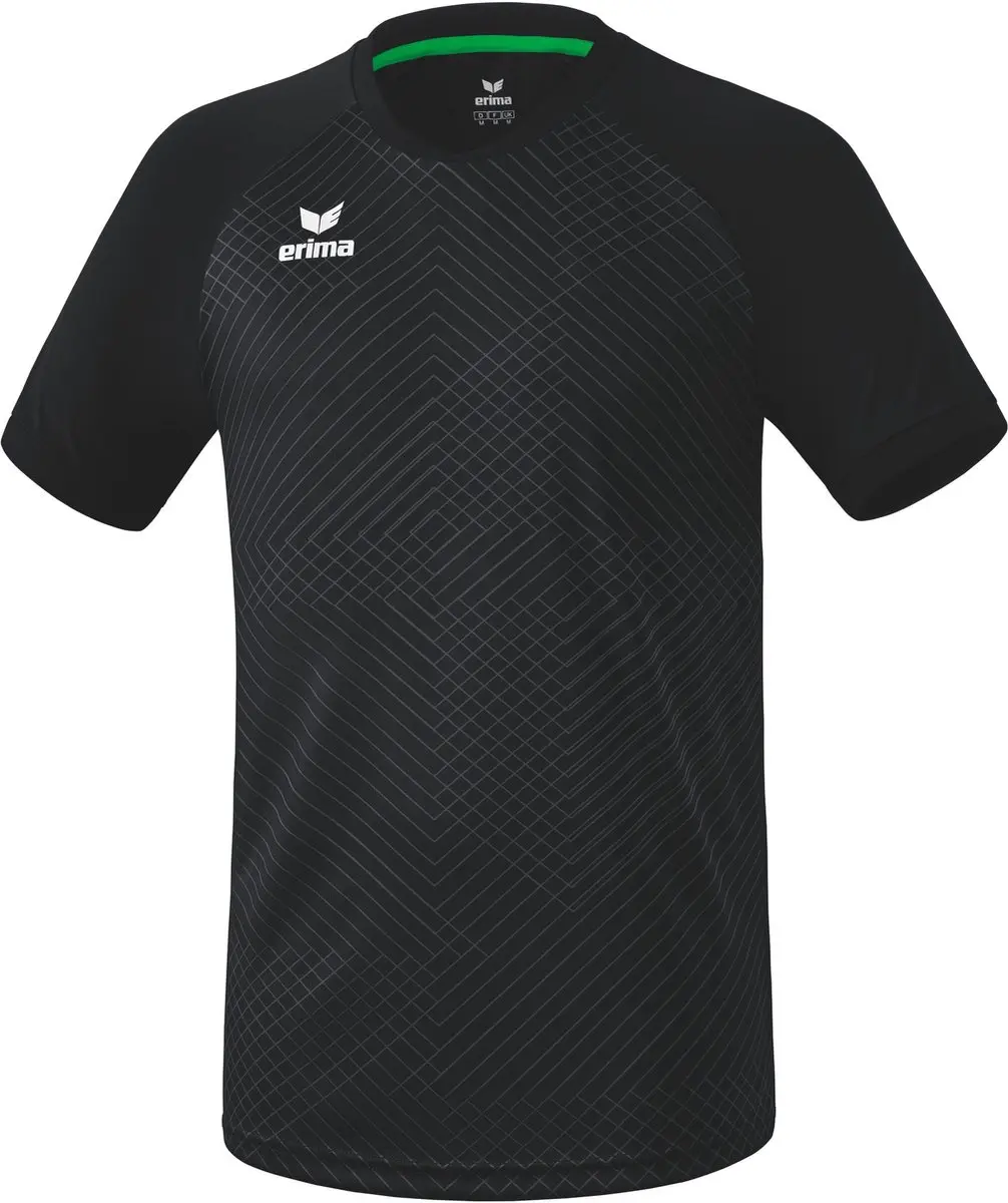 Erima Madrid Heren Shirt Korte Mouw - L - Zwart