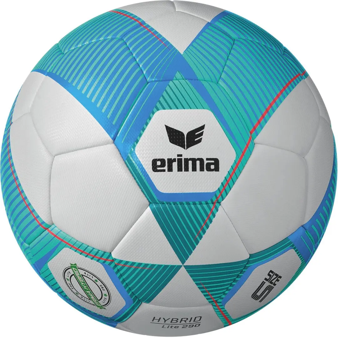 Erima Hybrid Lite Voetbal Maat 5 - Wit/Lichtblauw