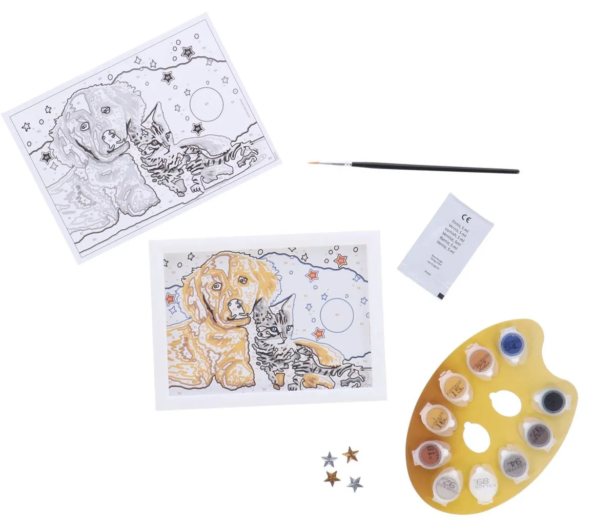 Ravensburger CreArt Stargazing Sweetness Schilderen op nummer - 15 Kleuren - Multicolor