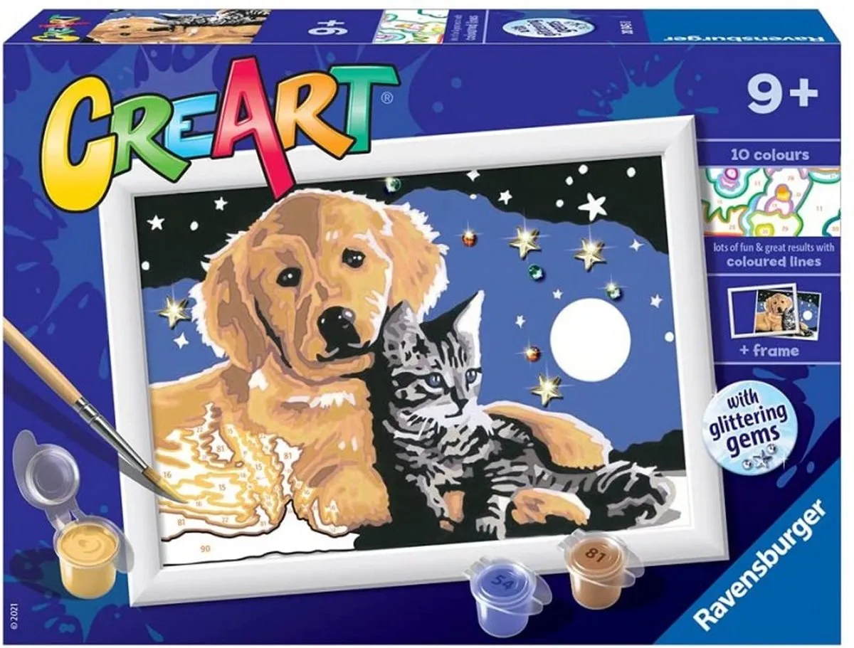 Ravensburger CreArt Stargazing Sweetness Schilderen op nummer - 15 Kleuren - Multicolor