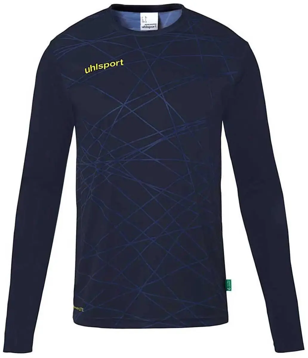 Uhlsport Prediction Keepershirt Lange Mouw Kinderen 152 - Marine/Limoen - afbeelding 6 van 6
