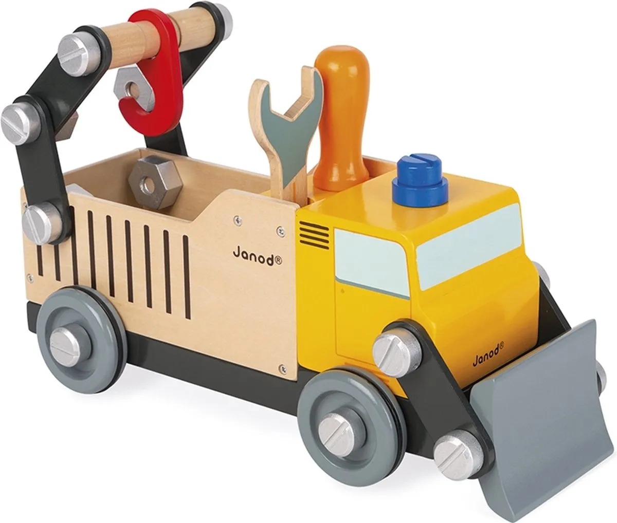 Janod Brico'kids J06469 Houten Bouwvrachtwagen 30cm