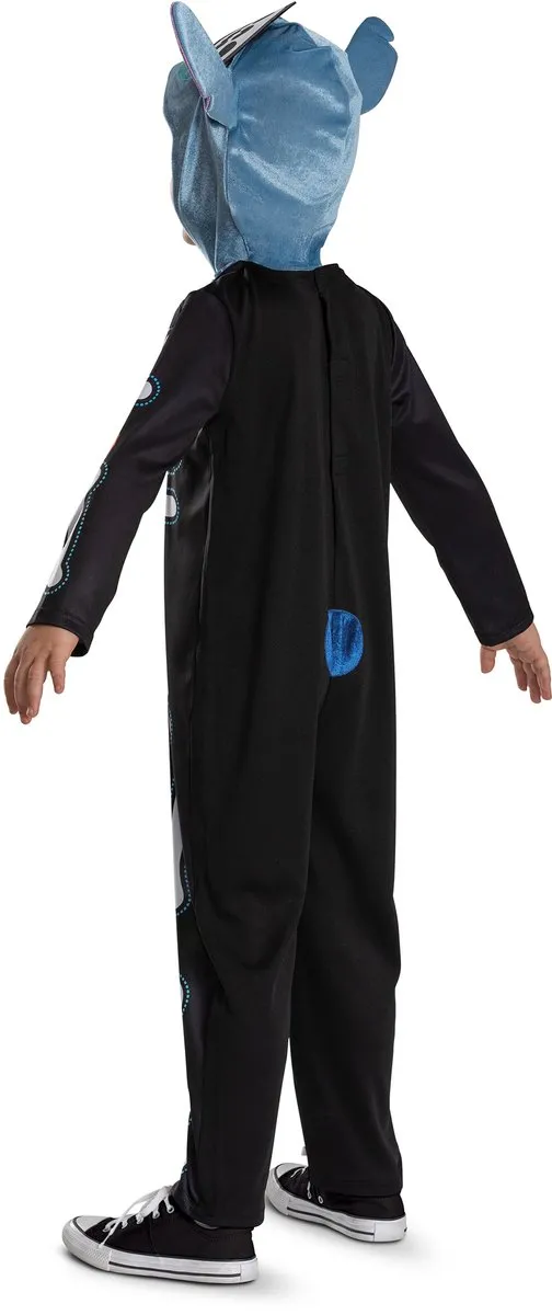 Disney Lilo & Stitch Kostuum Skeleton - 3-4 jaar - Zwart