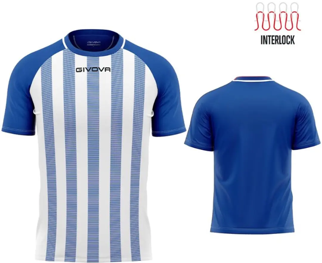 Givova Rugby Royal Sportshirt - Wit/Blauw - L - afbeelding 4 van 5
