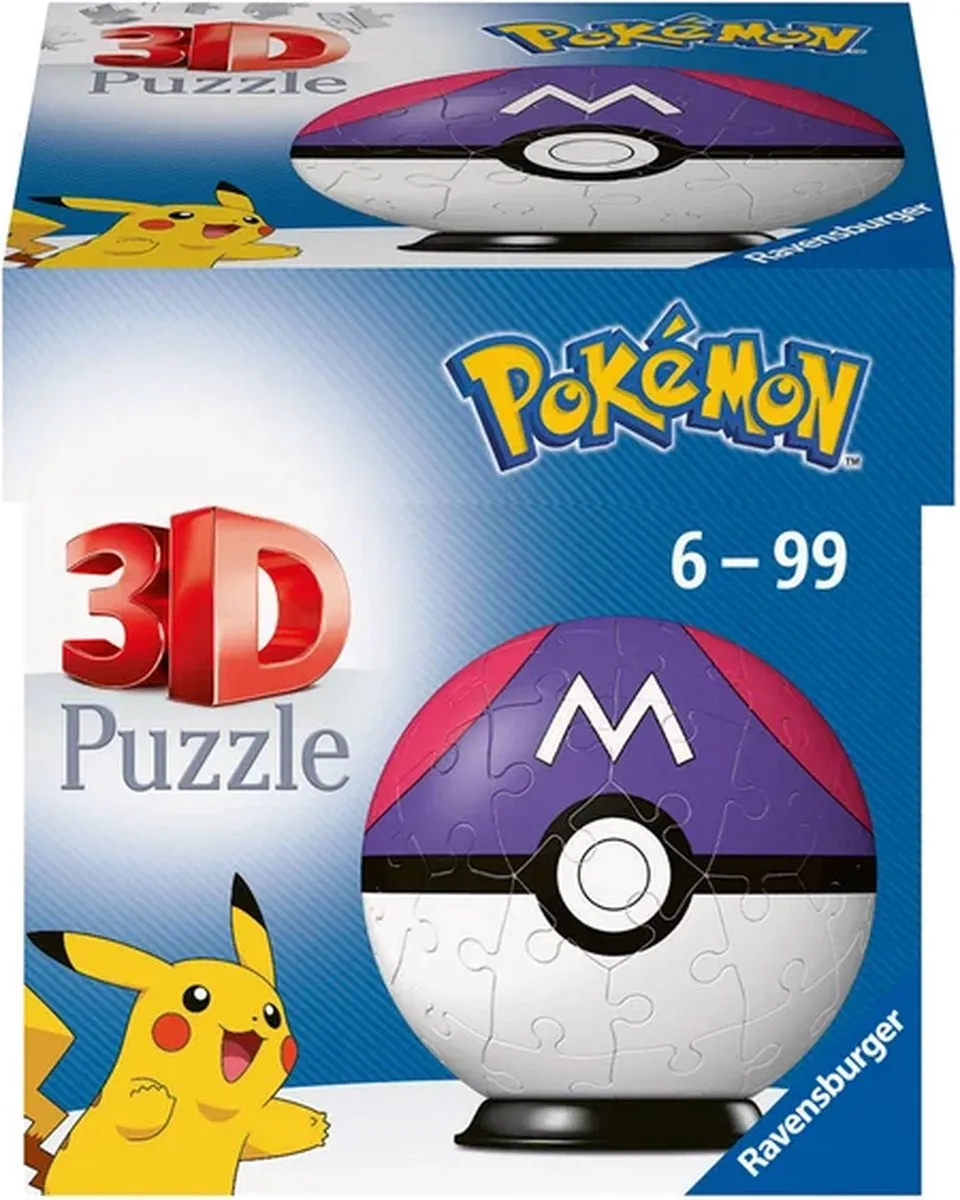 Ravensburger Pokémon Masterbal 3D Puzzel 54 Stuks - Multicolor - afbeelding 6 van 6