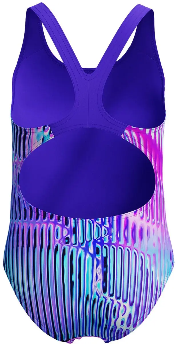 Speedo Digital Allover Splashback Badpak - Meisjes 164 - Paars/Rozeblauw