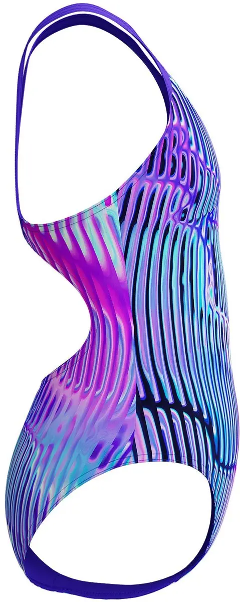 Speedo Digital Allover Splashback Badpak - Meisjes 164 - Paars/Rozeblauw