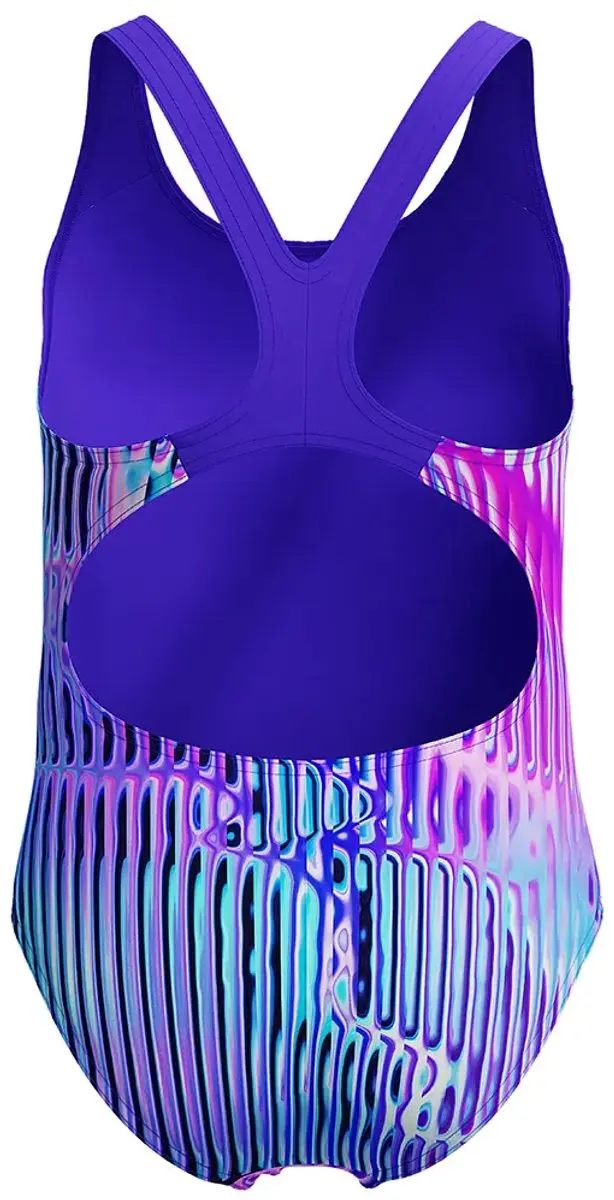 Speedo Digital Allover Splashback Badpak - Meisjes 164 - Paars/Rozeblauw