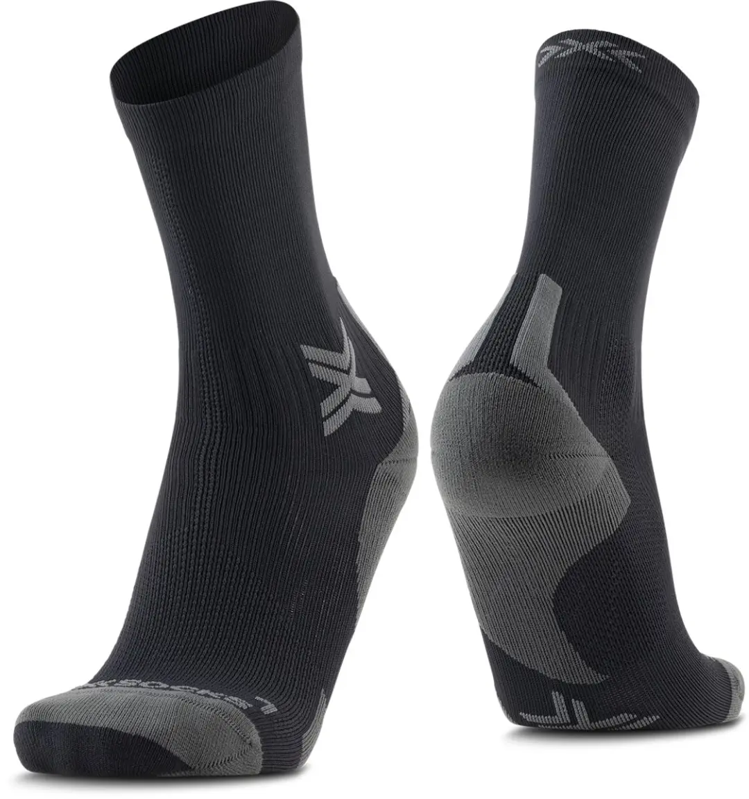 X-Bionic X-Socks Run Discover Crew Sokken - Maat 39-41 Zwart/Grijs - afbeelding 3 van 6