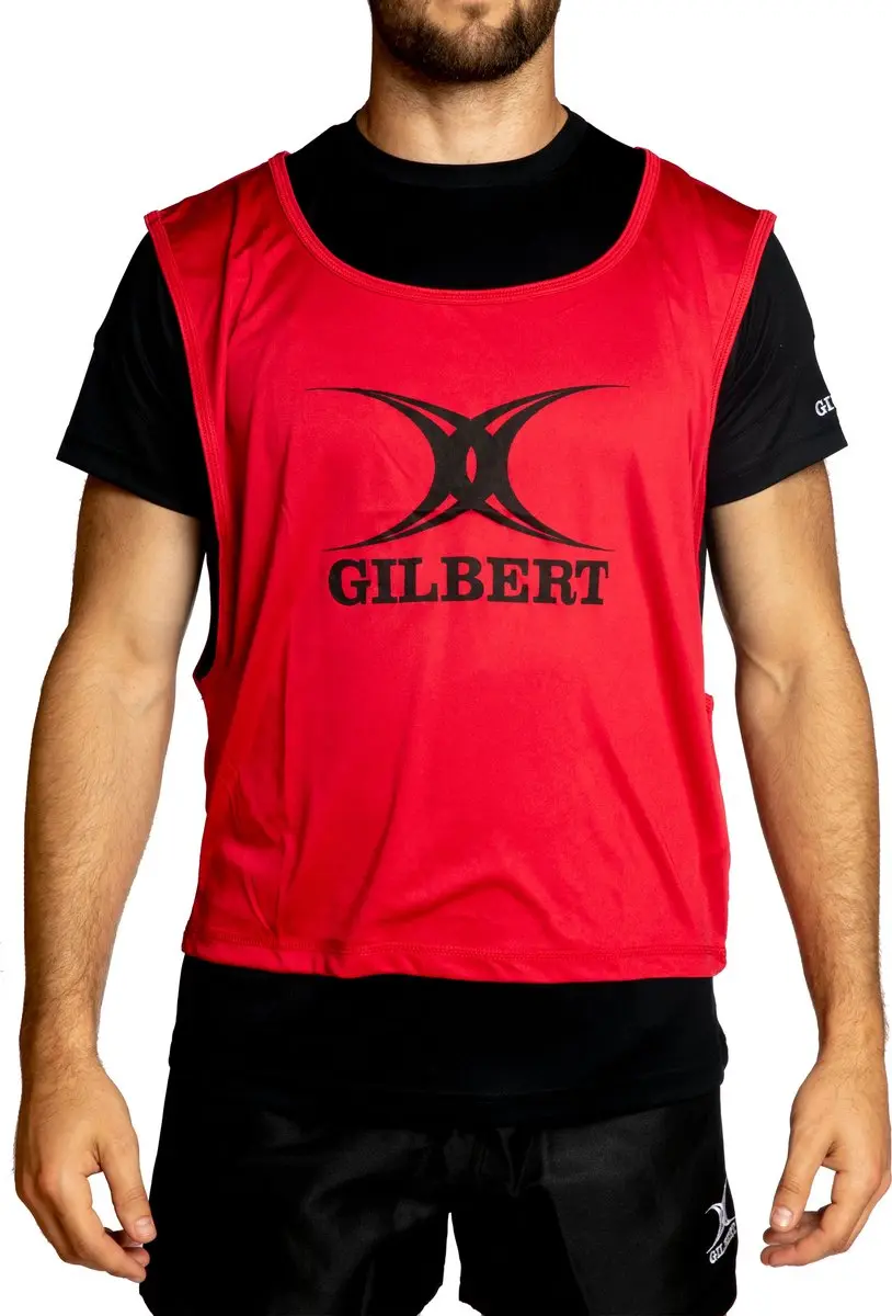 Gilbert Rugbyhesje Polyester Rood
