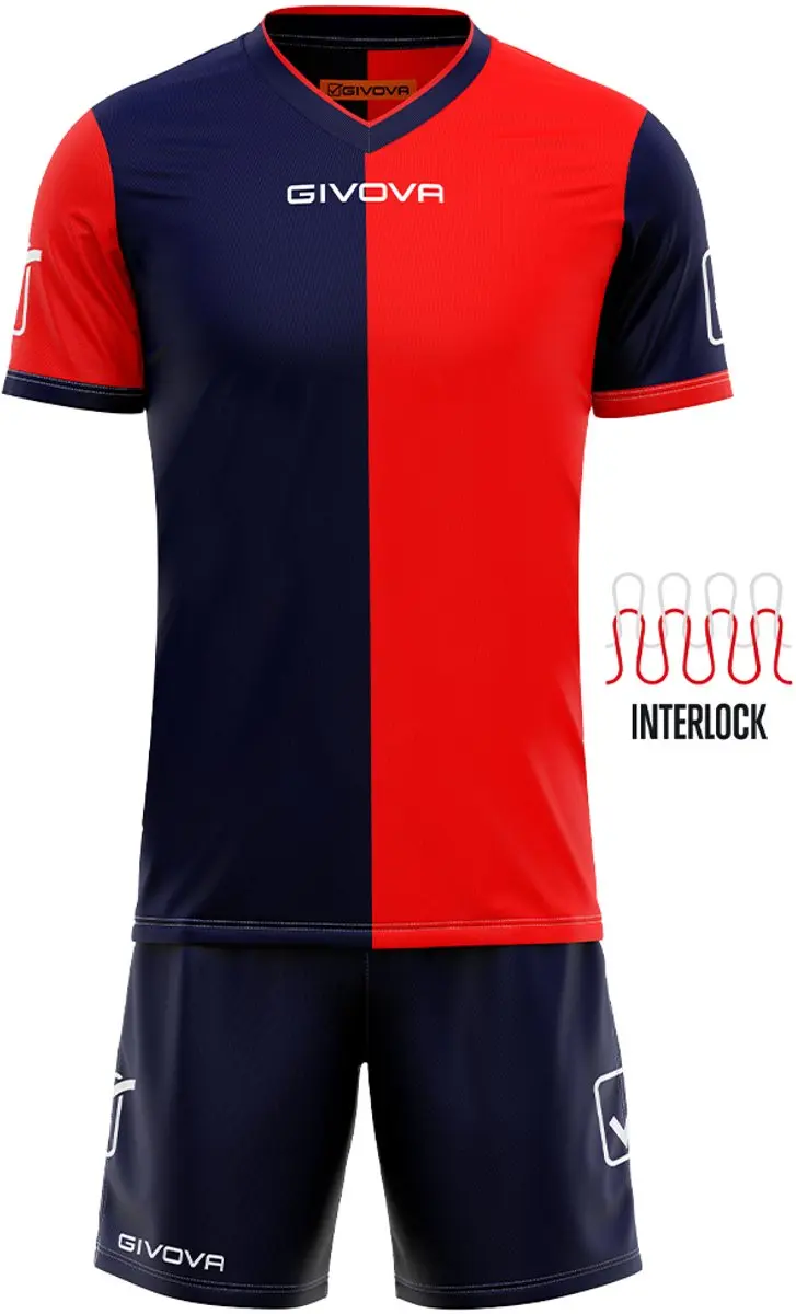 Sportset Givova Combo Blauw-rood Rood