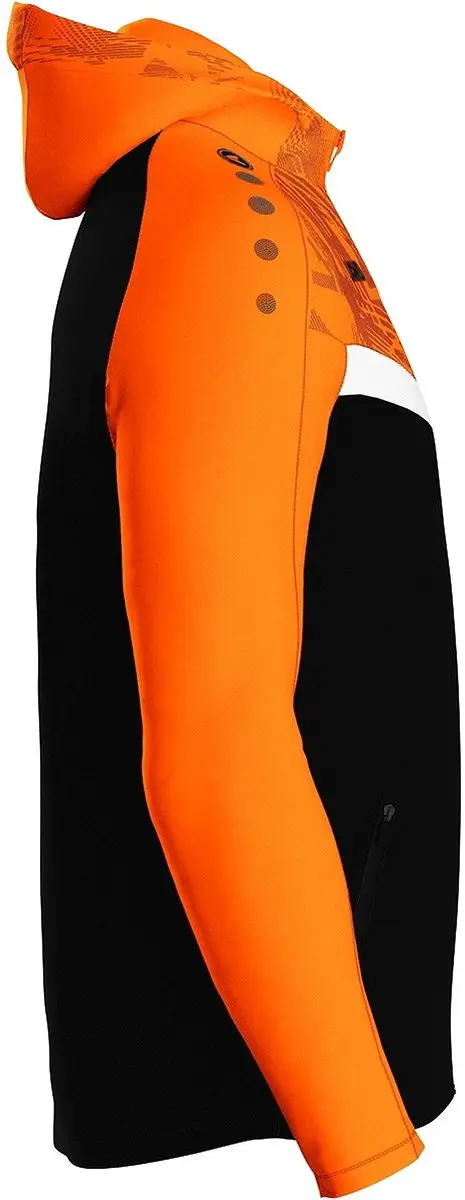 Jako Iconic Jas Met Kap Heren - Zwart/Fl. Oranje - 3XL - afbeelding 6 van 6