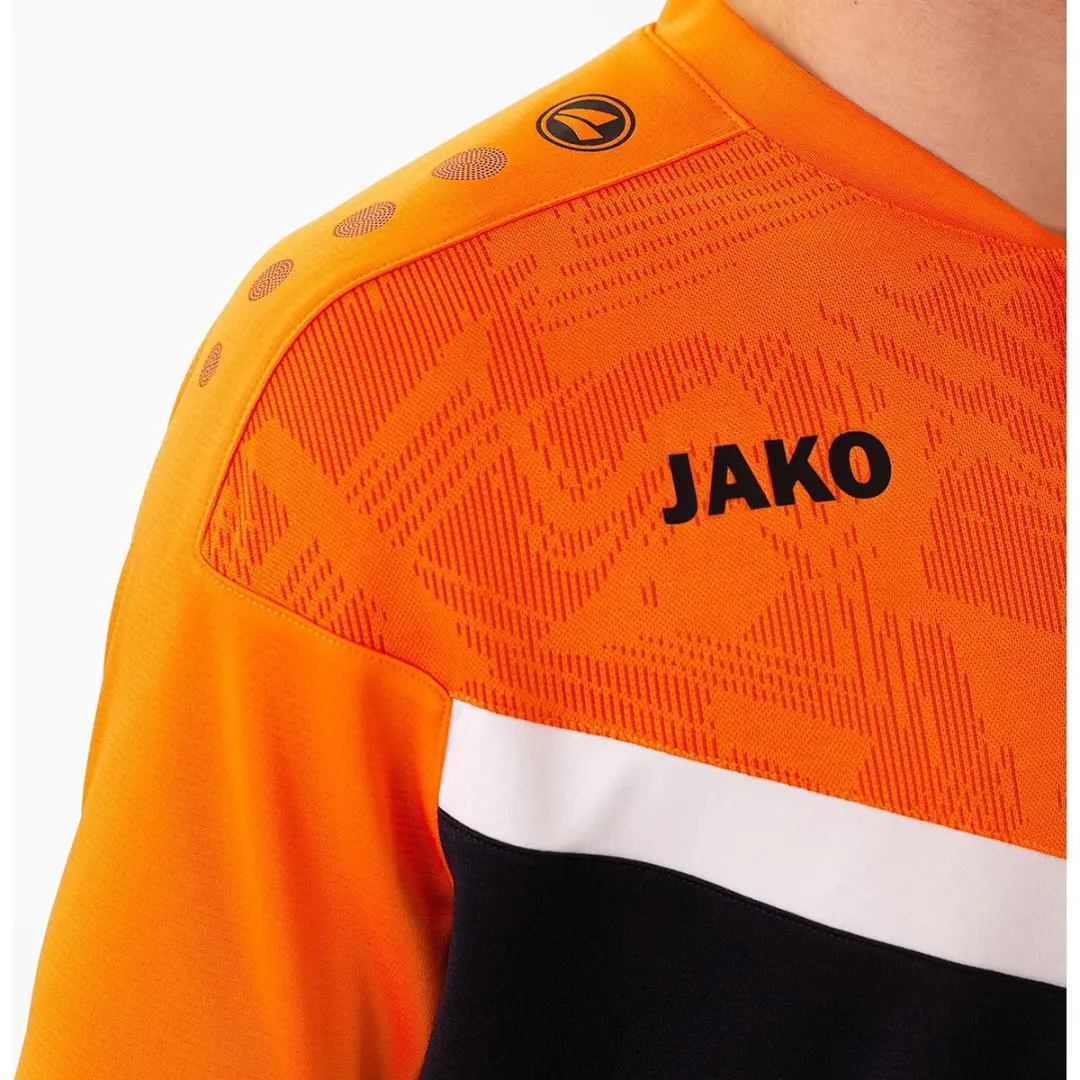 Jako Iconic Polo Heren - Zwart/Fluo Oranje 3XL