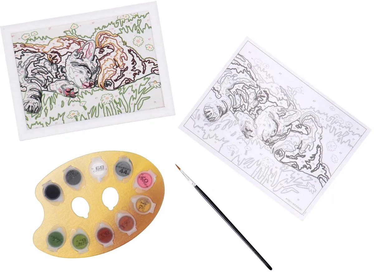 Ravensburger CreArt Sleeping Cats and Dogs Schilderen op nummer - Multicolor - 15 Kleuren