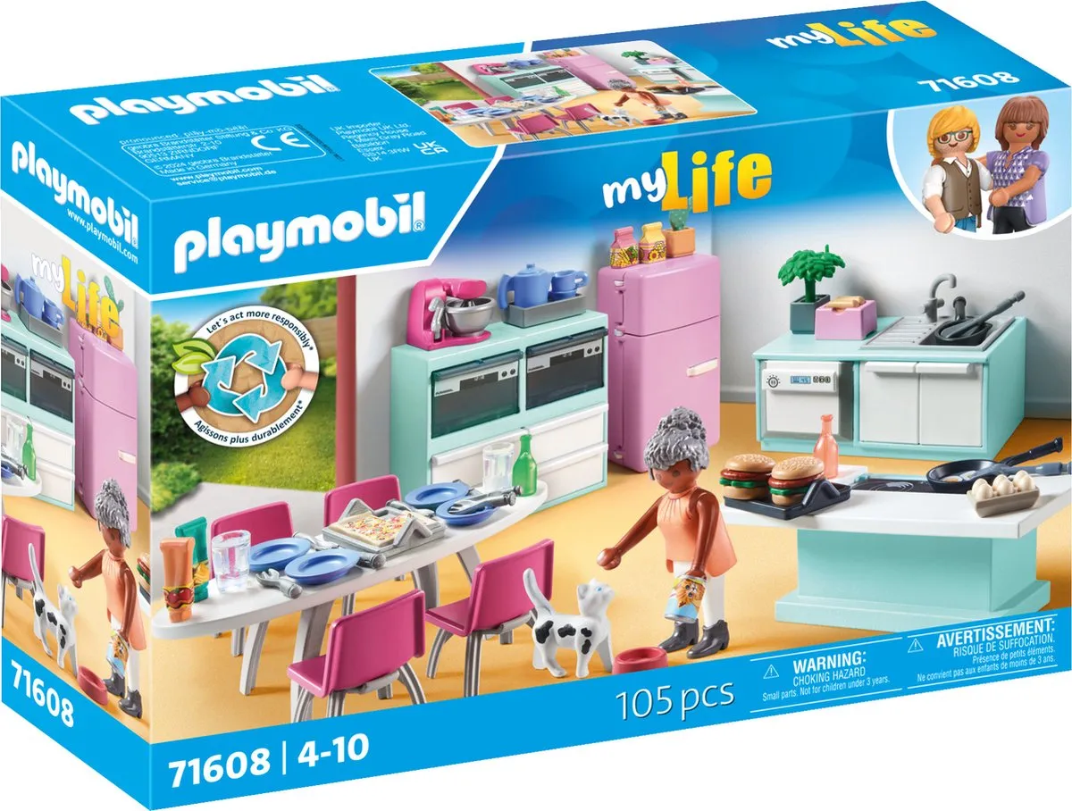 Playmobil My Life Keuken met eethoek 71608 - Multicolor