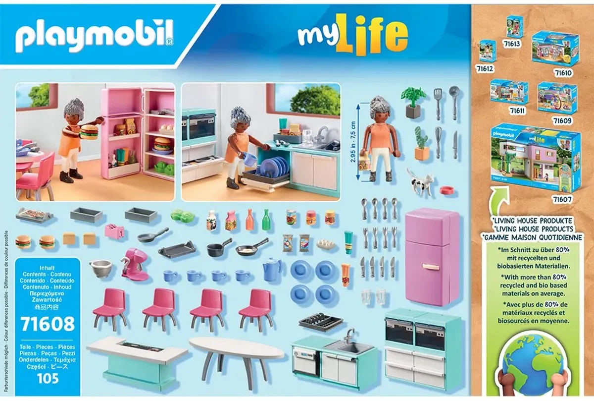 Playmobil My Life Keuken met eethoek 71608 - Multicolor