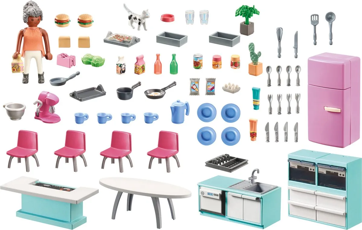 Playmobil My Life Keuken met eethoek 71608 - Multicolor