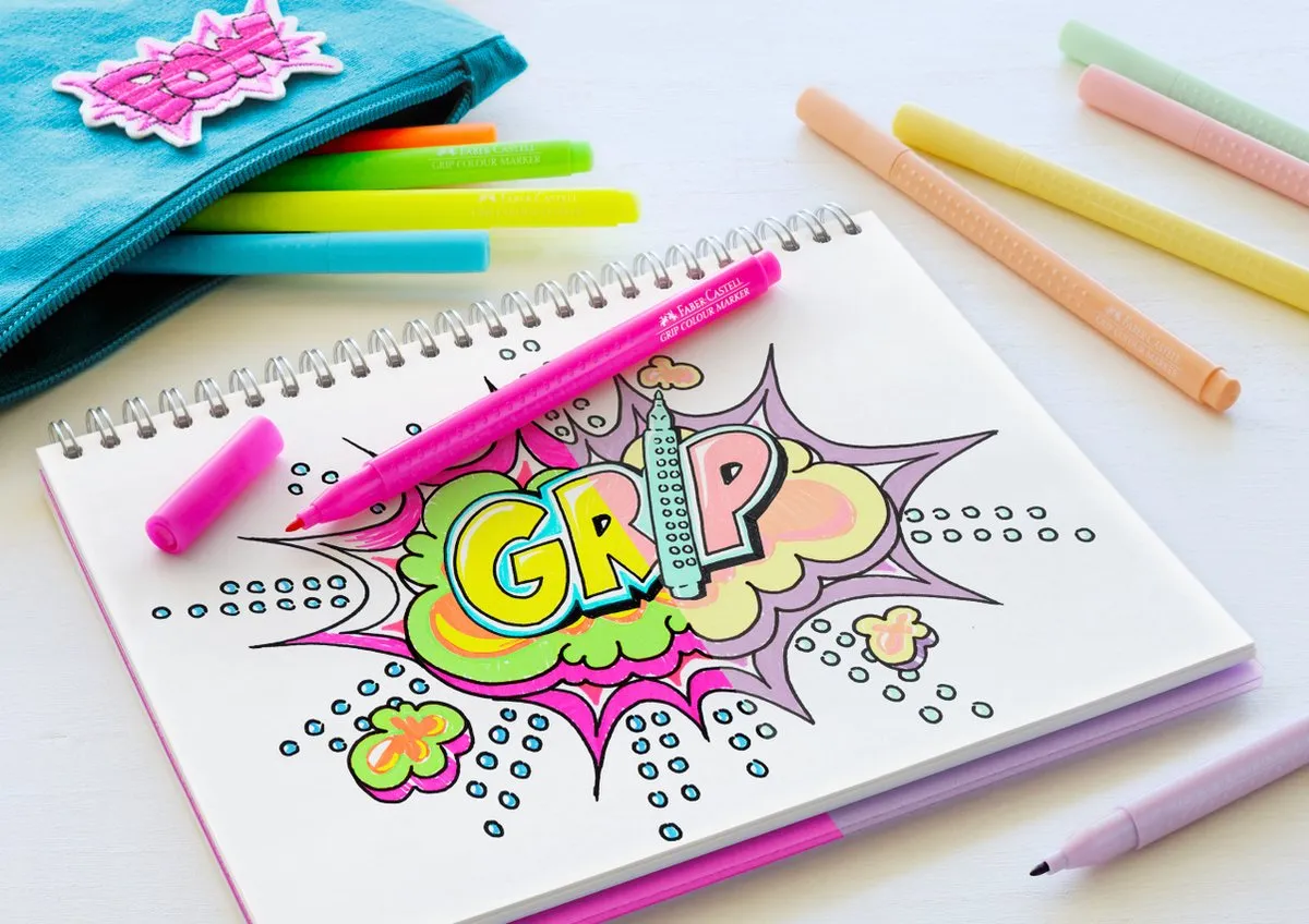 Faber-Castell Grip Viltstiften - 10 Stuks - Neon & Pastel