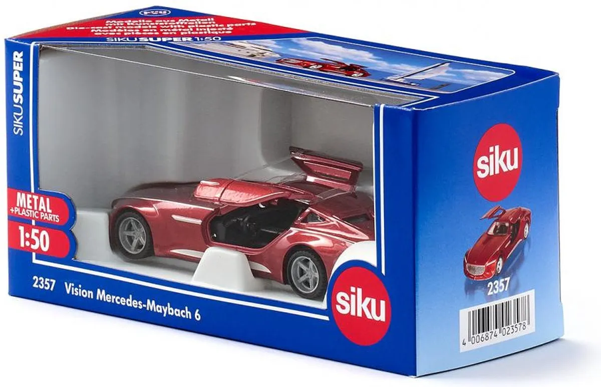 SIKU Vision Mercedes-Maybach 6 Staal 11,5cm Rood