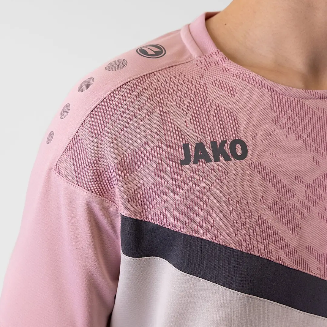 JAKO Iconic T-Shirt Heren - Zachtgrijs/Rose - Maat L