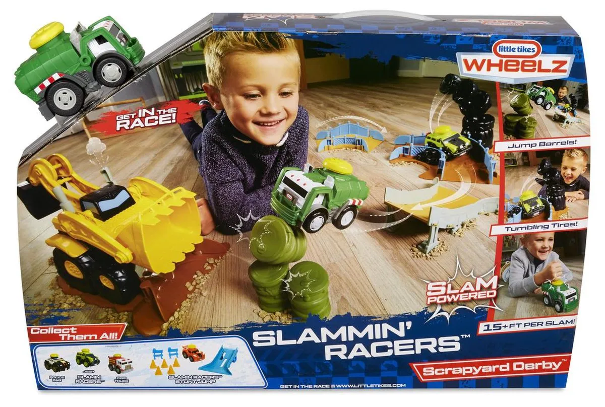 Little Tikes Slammin' Racers Scrapyard Derby Speelgoedvoertuig - Groen - afbeelding 6 van 6