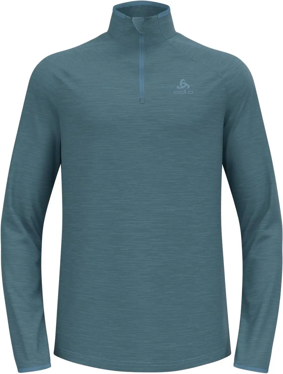 ODLO Men's MILLENNIUM ELEMENT Half-Zip Long-Sleeve Mid Layer Top