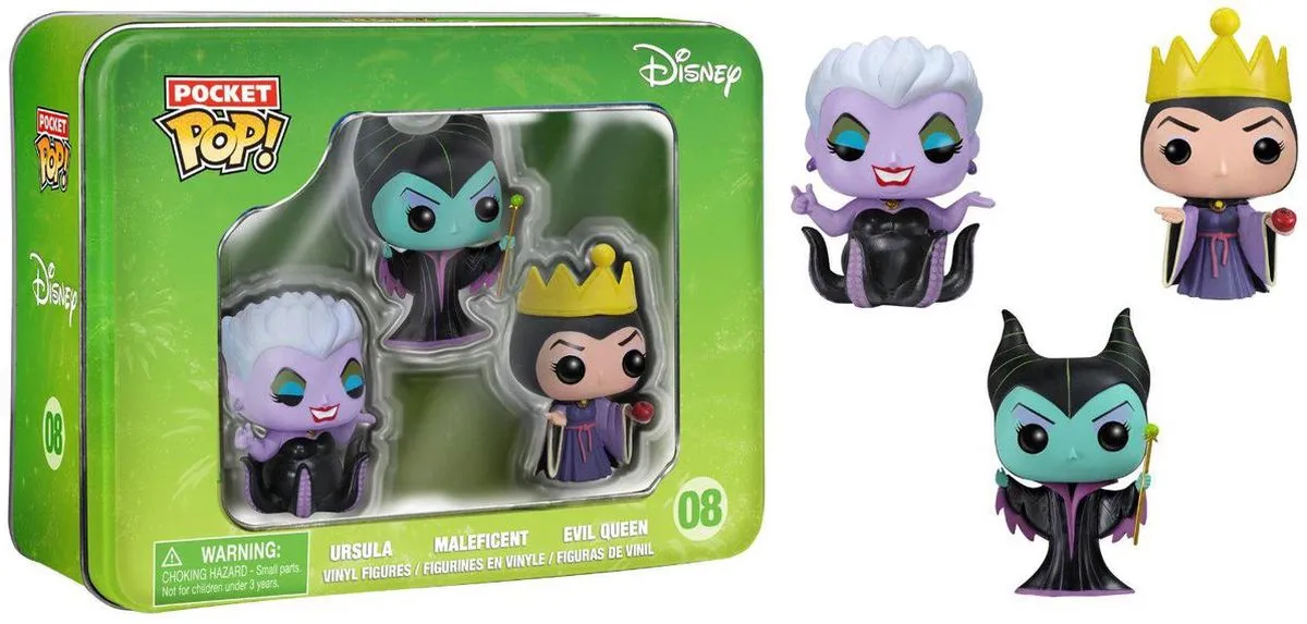 Funko Pocket Pop! Disney Maleficent Ursula Evil Queen 3-Pack - afbeelding 2 van 3