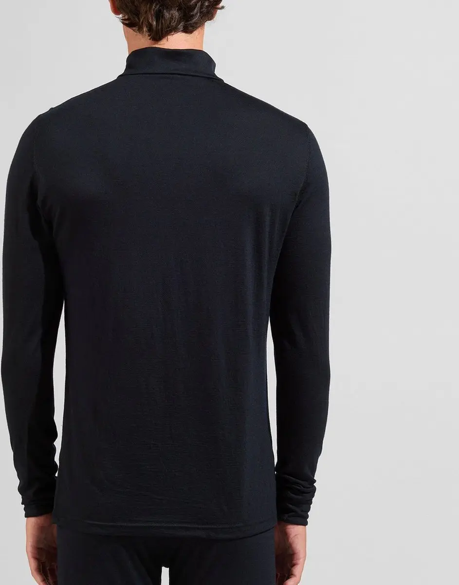 ODLO Natural Merino 200 Half Zip Thermoshirt - XL - Zwart