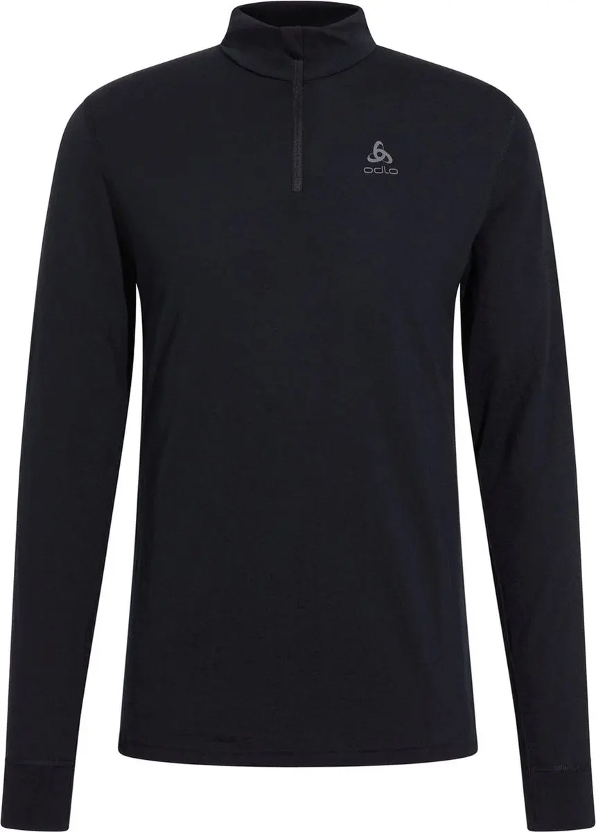 ODLO Natural Merino 200 Half Zip Thermoshirt - XL - Zwart